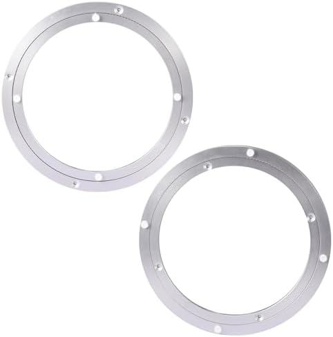 Lazy Susan Hardware Rotating Turntable Bearings Swivel Plate Hardware Aluminum Metal for Dining-Table and Workbench (10 