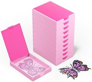 CATEARED 2-in-1 Diamond Art Trays With Lids,Anti-static Diamond Art Storage Containers, Diamond Art Accessories Diamond 