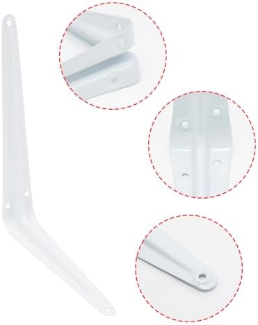 24Pcs 10 x 8 Inch White Shelf Brackets, L Brackets