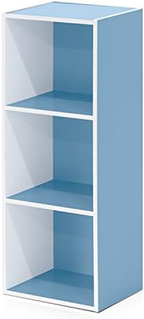 Furinno LUDER Book Shelf, 3-Cube Bookshelf, Bookcase with Open Shelves, 9.3 x 12 x 31.5, Easy Assembly, for Living Room,