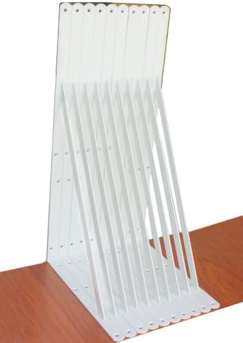 8 Pack L24 x H 12" White Heavy Duty Shelf Brackets with Screws Metal Shelf Brackets Shelf Support Angle Brackets for She