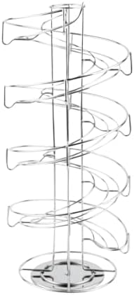 Restaurantware Coffee Pod Holder 7 x 7 x 16.14 Inches 35-50 K-Cup Stainless Steel Coffee Capsule Organizer Steel Storage