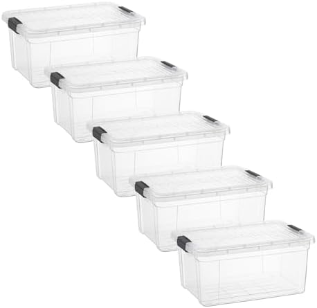 Superio 11 Quart Clear Plastic Storage Boxes with Lids, Stackable Organizer Containers, BPA-Free Storage Bins for Home, 