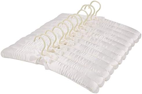 Tosnail 12 Pack Satin Padded Hangers, 15.8" Foam Padded Hangers with Swivel Hook, Crease and Wrinkle-Free Design for Clo