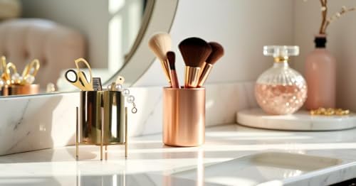 Gold Pen Holder Pen cup & Pen Holders Desk Accessores
