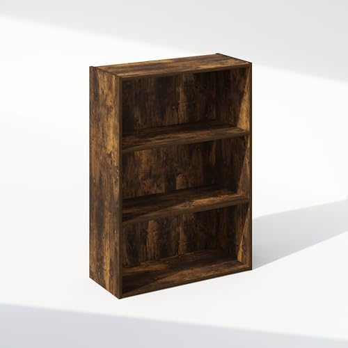 Furinno Simple Book Shelf, 3-Tier Bookshelf, Storage Shelves Bookcase, 9.7 x 23.7 x 31.5, for Living Room, Bedroom, Home