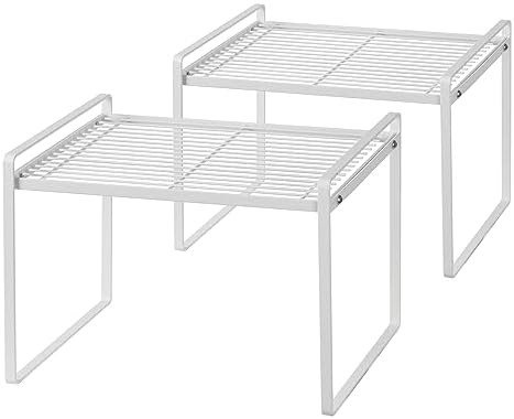 Shantton Cabinet Shelf Organizer, Pantry Shelf Rack, White 13.1x10.6x9.5