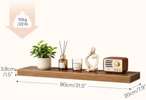 HOOBRO 31.5" Floating Shelves for Wall, Set of 2 Wall Mounted Shelf