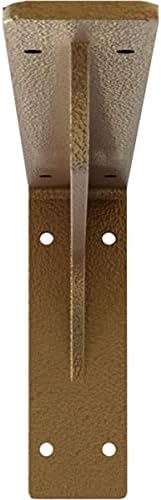 Ekena Millwork BKTM02X16X06EBHGO Steel Bracket Embrey, 2"W x 16"D x 6 1/2"H, Hammered Gold