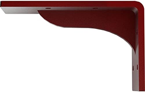 Ekena Millwork BKTM02X06X03EBHRE Steel Bracket Embrey, 2" W x 6" D x 3 3/4" H, Hammered Bright Red
