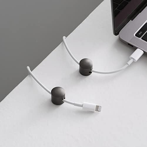 BRIGHTTIA Cable Clips - Cord Management Brass Buttons - Multipurpose Wire Holder Organizer System for Home, Office, Dorm