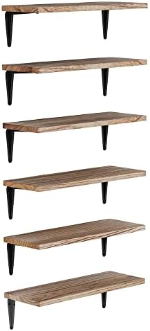 Wallniture Arras Floating Shelves for Wall, 17"x6" Wall Bookshelves & Storage Shelves Living Room Decor, Bedroom, Home O