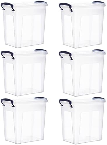 Superio 2.5 Quart Clear Plastic Storage Boxes with Lids, Stackable Organizer Containers, BPA-Free Storage Bins for Home,