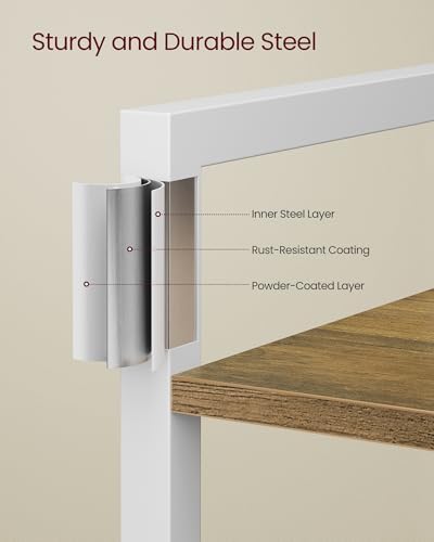 VASAGLE 6-Tier Bookshelf, Bookcase Book Shelf with Steel Frame