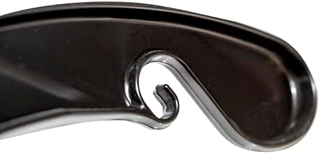 NAHANCO 17” Black Mid-Heavyweight Plastic Hanger, Chrome Hook, 100 Pack