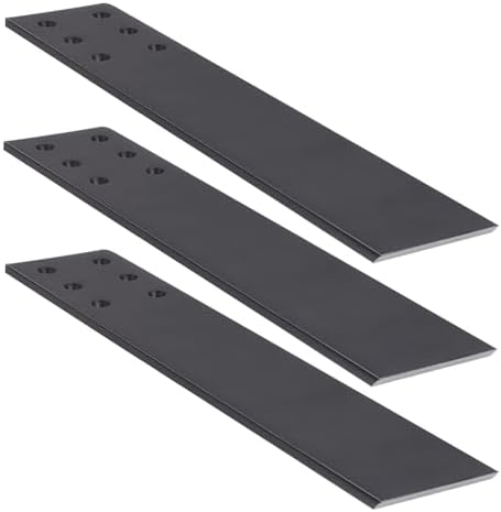 WEKIS 12 Inch Countertop Support Bracket, 3 Pack Solid Iron Heavy Duty Hidden Flat Floating Shelf Brackets, Top Mount Kn