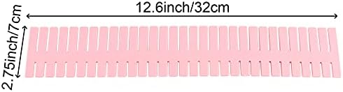 ZOENHOU 60 PCS DIY Drawer Divider Organizers, Pink Grid Drawer Dividers, Adjustable Premium Plastic Organizers for Makeu