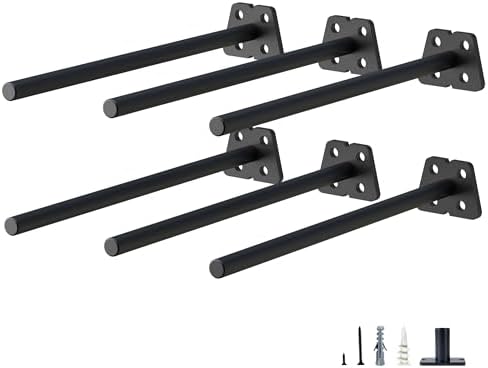 NEODROP 6-Pack 10 Inch Hidden Floating Shelf Bracket, Heavy Duty Blind Shelf Support Hardware | Invisible Wall Brackets 