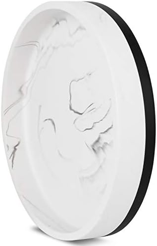 Bathroom Vanity Tray-Resin Round Handmade Bathtub Countertop Organizer for Living Room Candles Plant Jewelry Holder Bath