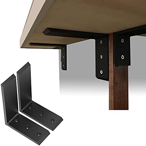 ECOTRIC 2Pcs Countertop Support Brackets 8"x6"x2.5" L Shape Shelf Bracket