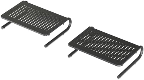 suptek Monitor Stand Riser for Computer,Laptop,Printer, Notebook and All Flat Screen Display with Vented Metal Platform 