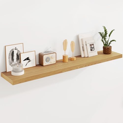 Fun Memories Floating Shelves 55 Inch Long, 8 Deep Floating Shelves for Wall, Large 55 x 8 Display Shelves for Living Ro