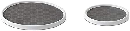 Copco Non-Skid Pantry Cabinet Lazy Susan Turntables, 18-Inch and 12-Inch, White/Gray