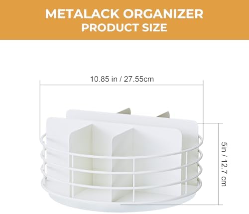 Snack Organizer - Versatile Snack Storage, Lazy Susan with Convenient Grab-and-Go Design, Metal Snack Holder for Home, O