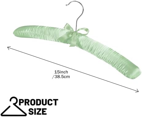 Jetec 24 Pack Satin Padded Hangers for Women Clothing 15",6 Colors