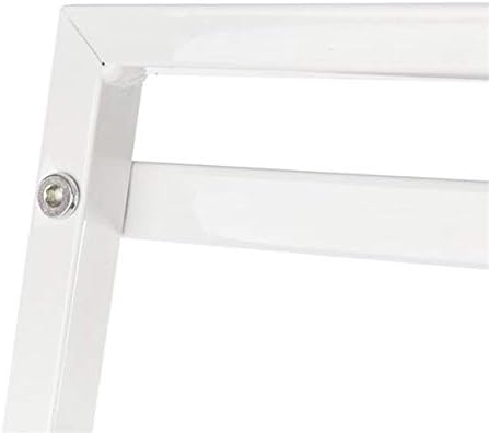Industrial Ladder Shelf, 4-Tier Bookshelf, Storage Rack Shelves, Bathroom, Living Room, Metal Frame, White