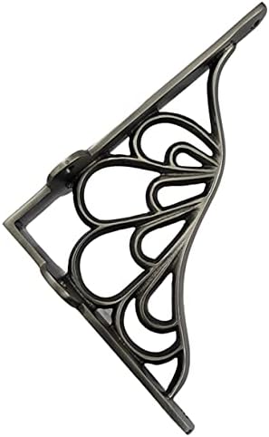 Adonai Hardware Alvah Brass Decorative Shelf Bracket (Supplied as 2 Pieces per Pack) - Antique Brushed Nickel