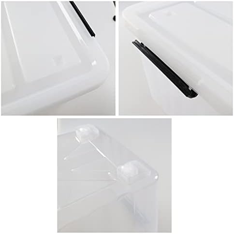 70 Qt Stackable Plastic Storage Bins with Lids, 4 Pack