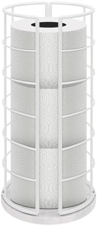 NearMoon Toilet Paper Organizer Stand, Free Standing 3 Rolls Tissue Storage, Metal Bathroom Accessory, Rustproof Toilet 