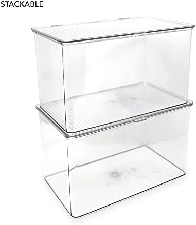 Isaac Jacobs Large Stackable Organizer Bin (10.75” x 6.5” x 6.1”)