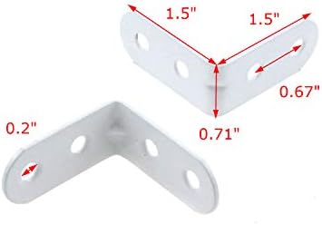Coshar 20 Pcs Small Right Angle Bracket Corner Brace L Shape Shelf Bracket