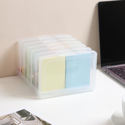 novelinks 6 Pcs 4"x6" Plastic Photo Storage Boxes with Tray (Clear 1Pack)