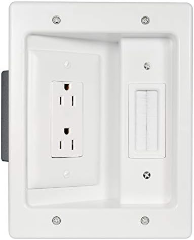 Legrand – OnQ in-Wall Cable Management Kit for Power & Low Voltage Cords – Hides TV or Display Cables Retrofit Behind th