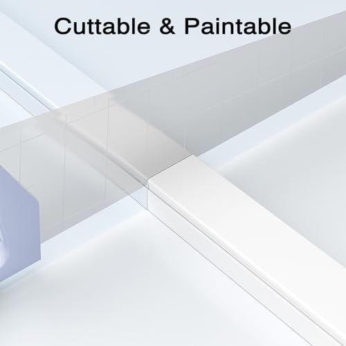 Delamu 56.7in Cord Hider, Wire Covers for 3-4 Cords on Wall, Premium Cable Hider Cord Covers for Wires, Paintable Cable 