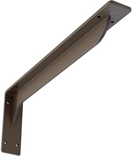 Ekena Millwork BKTM02X18X06EBHBR Steel Bracket Embrey, 2"W x 18"D x 6 1/2"H, Hammered Brown