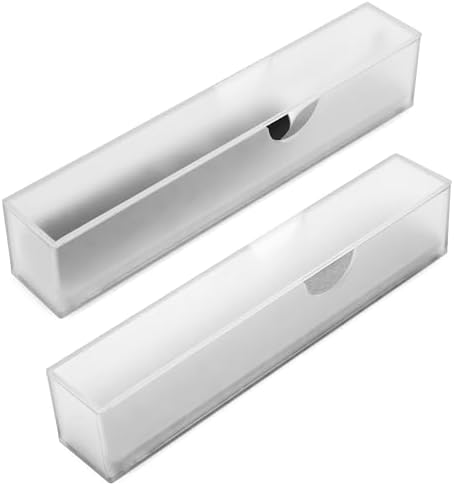 2Pack Acrylic Electric Toothbrush Holder with Diatomite Drying Stone, Bathroom Drawer Organizer with Drainage Hole for T