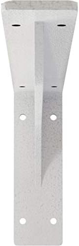 Ekena Millwork BKTM02X16X06EBHWH Steel Bracket Embrey, 2"W x 16"D x 6 1/2"H, Hammered White