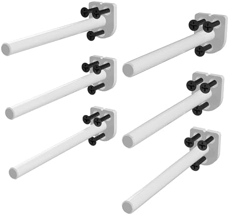 4 in Hidden Floating Shelf Brackets 6 Pack, 1/4" Thick Heavy Duty