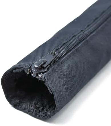 Electriduct 1.25" Zipper Sleeve Braided Wrap Flexible Cable Management Wire Cover Cord Organizer - 25 Feet - Black