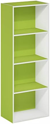 4-Tier Bookshelf, Cube Bookcase, Book Shelf, Cube Storage Organizer with Open Shelf, 9.3 x 15.6 x 41.7, for Home Office,