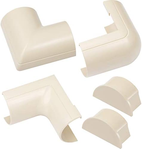 D-Line Large Cable Raceway Accessory Pack, Join 2in x 1in Cord Cover Lengths, 5 Accessories Included, Hide Cords Around 