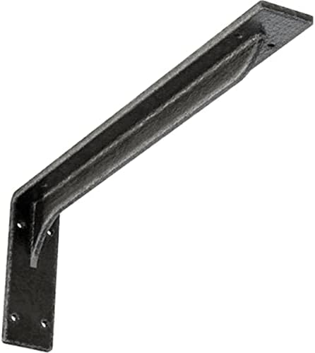 Ekena Millwork BKTM02X18X06EBAPW Steel Bracket Embrey, 2"W x 18"D x 6 1/2"H, Antiqued Pewter