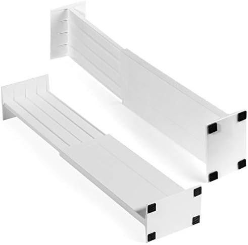 Dial Industries Dresser Drawer Organizer Dividers, Set of 2, 4.5" Deep