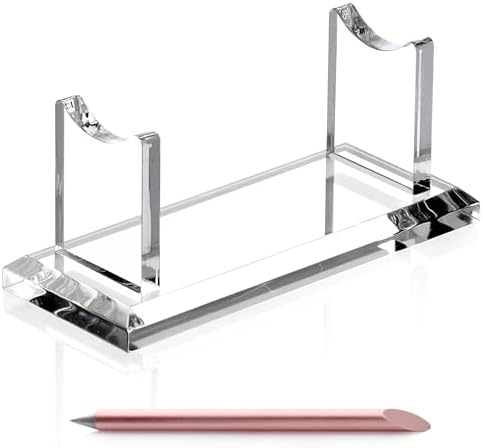 SANRUI 1 Tier Acrylic Pen Holder Display Stand, Clear Desk Pencil Rack