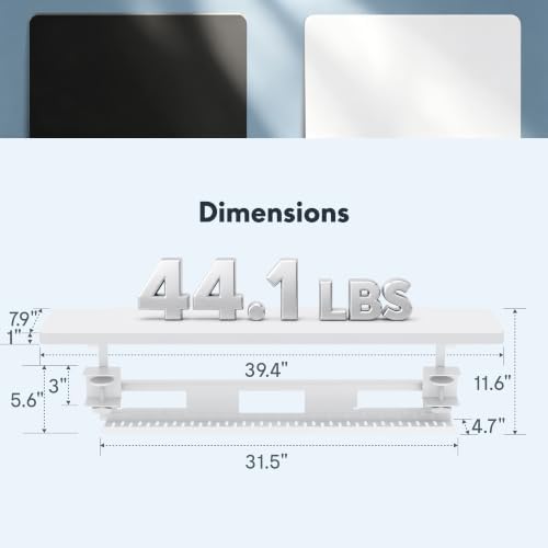 FLEXISPOT Cable Management Under Desk Cable Tray Metal Raceway Wires Cable Tidy Organizer for Home Office Desk (White, 3