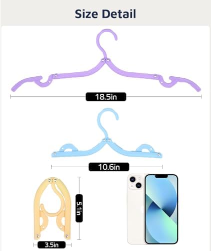 30 Pcs Travel Hangers, Cruise Ship Essentials Foldable Hangers Plastic Travel Essentials, Portable Cruises Must Haves 2026 for Skirt, Suitcase, RV Camping Airplane Europe Vacation Essential